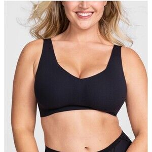 Honeylove Size 1X Softform V-neck Bra Vamp Seamless Wireless Wide Strap